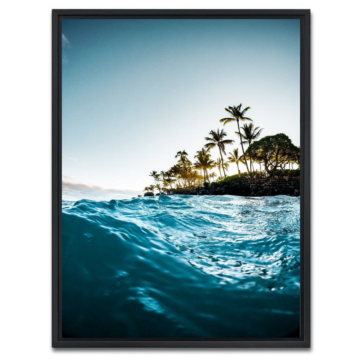 AUTO-MOCKUP WHITE | Blue Morning | 1 Piece | Black Framed Canvas | group=3x4