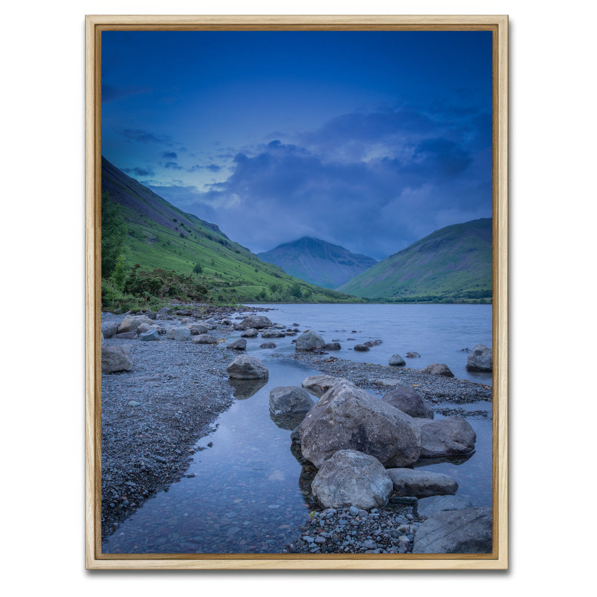 AUTO-MOCKUP WHITE | Blue Pebbles | 1 Piece | Natural Framed Canvas | group=3x4