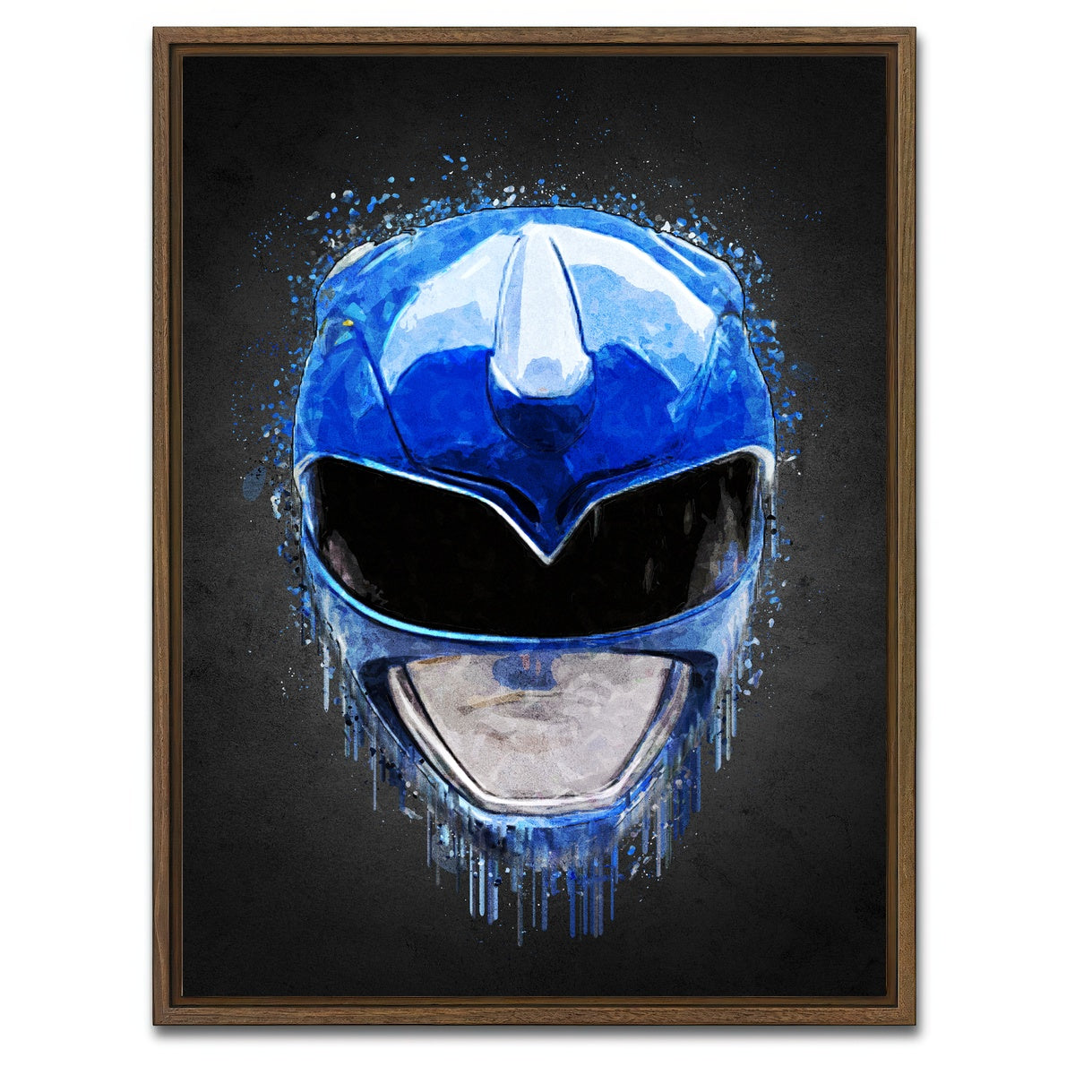 AUTO-MOCKUP WHITE | Blue Ranger Portrait | 1 Piece | Walnut Framed Canvas | group=3x4