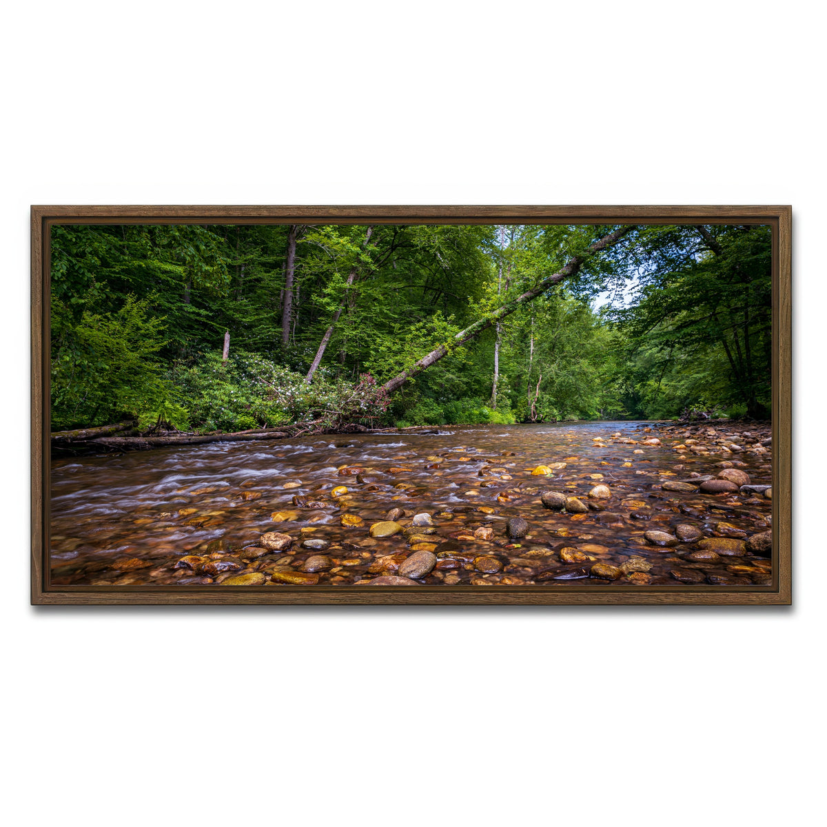 AUTO-MOCKUP WHITE | Blue Ridge Pky NC | 1 Piece | Walnut Framed Canvas | group=2x1