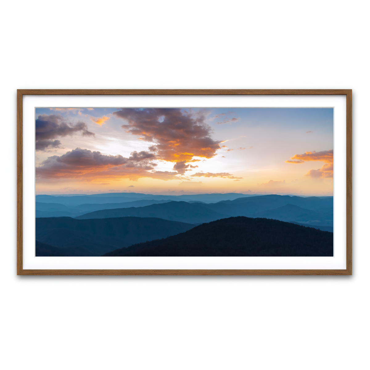 Framed Print 2x1 Walnut