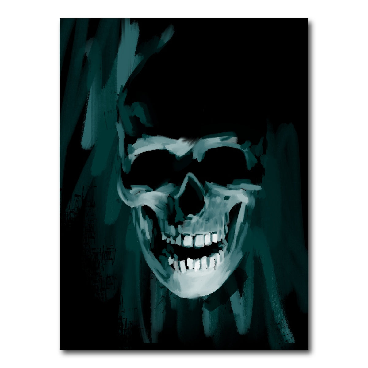 AUTO-MOCKUP WHITE | Blue Skull | 1 Piece | Gallery Wrap Canvas | group=3x4
