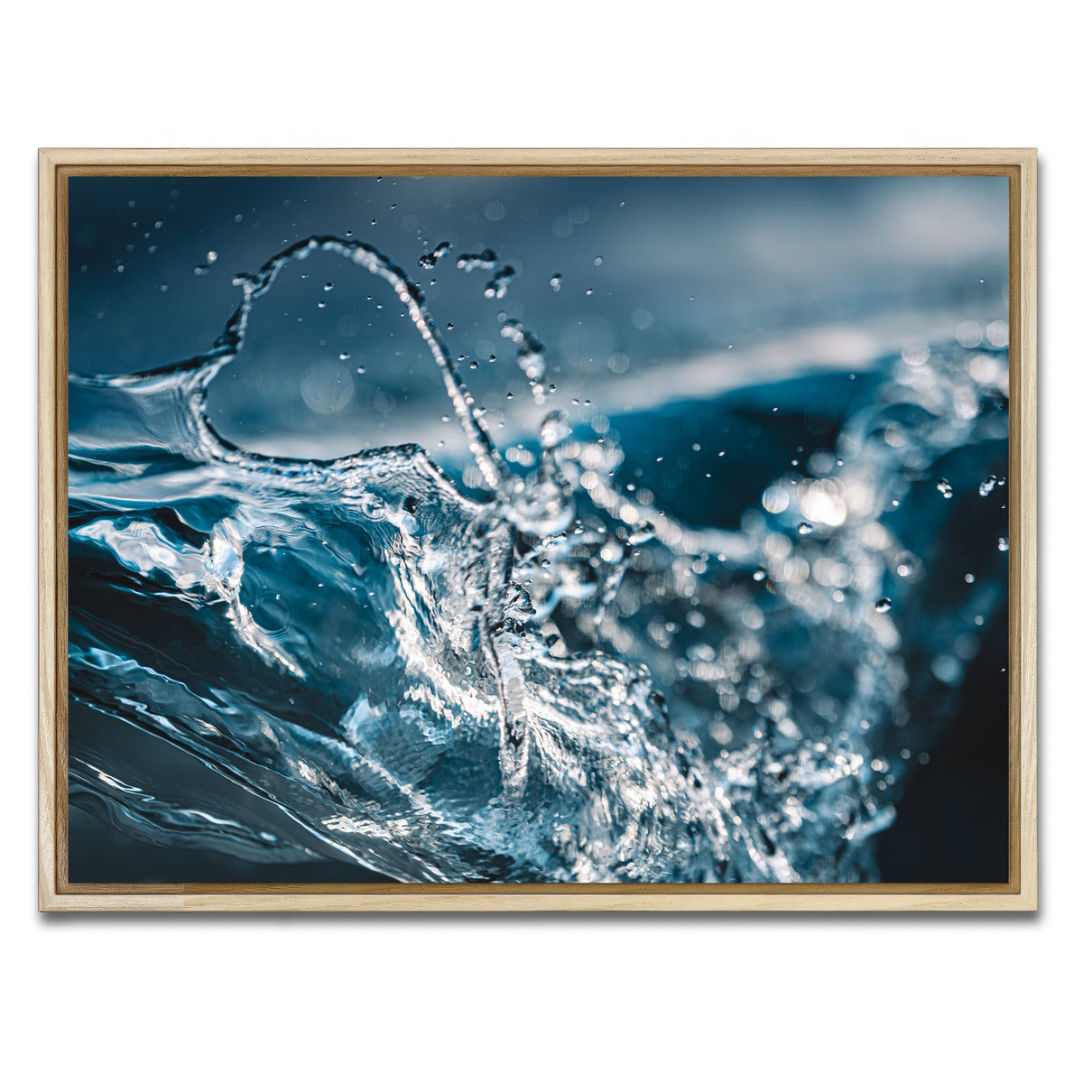 AUTO-MOCKUP WHITE | Blue Splash | 1 Piece | Natural Framed Canvas | group=4x3