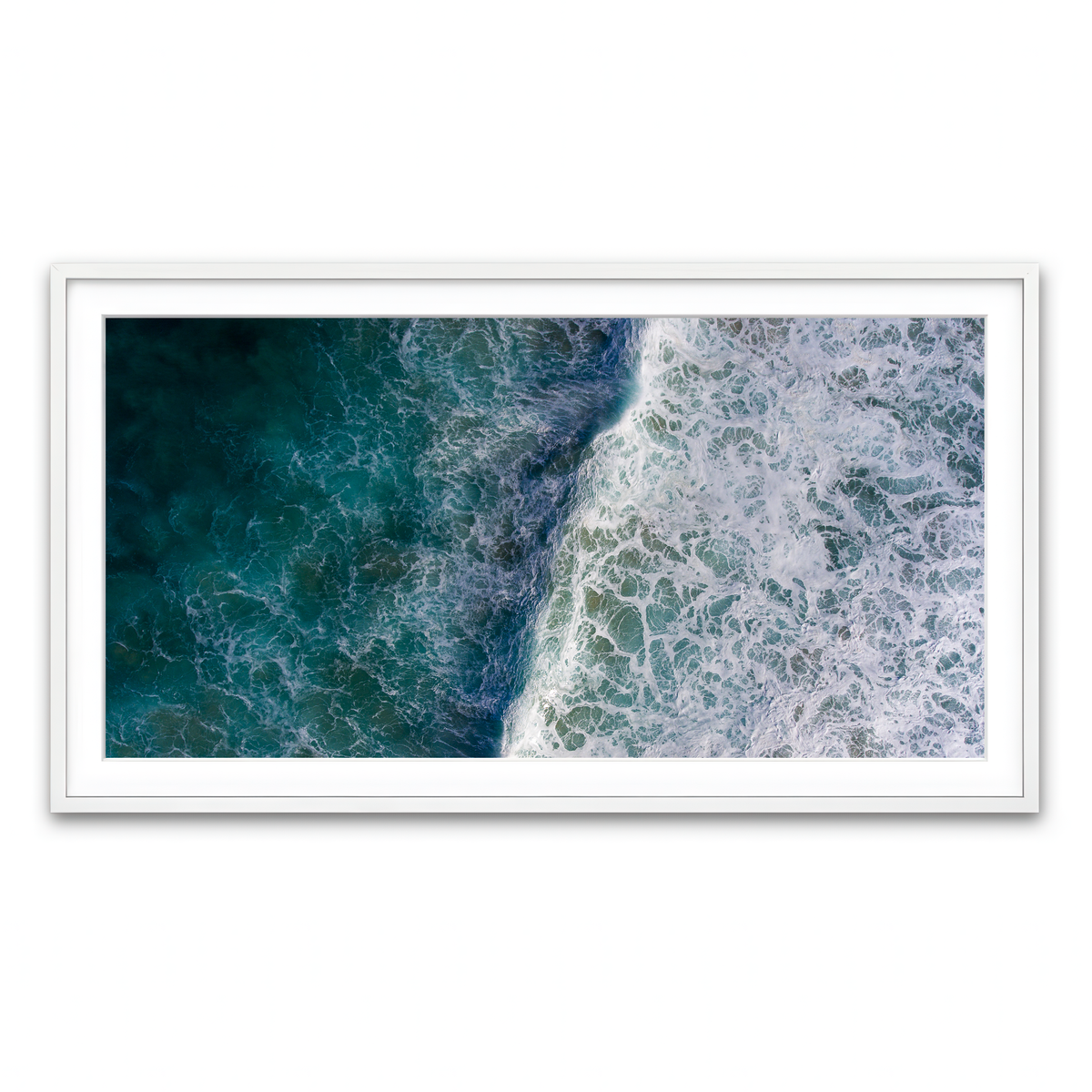 Framed Print 2x1 White