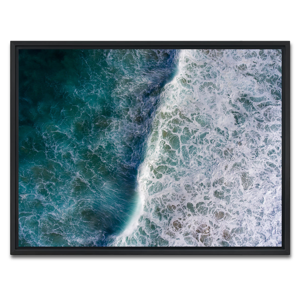 AUTO-MOCKUP WHITE | Blue Wave | 1 Piece | Black Framed Canvas | group=4x3