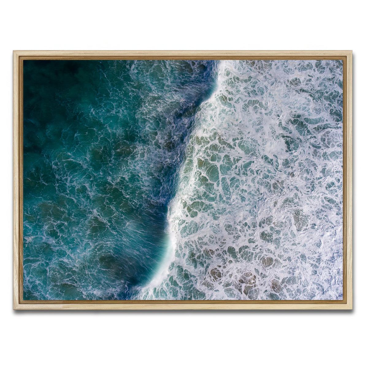 AUTO-MOCKUP WHITE | Blue Wave | 1 Piece | Natural Framed Canvas | group=4x3