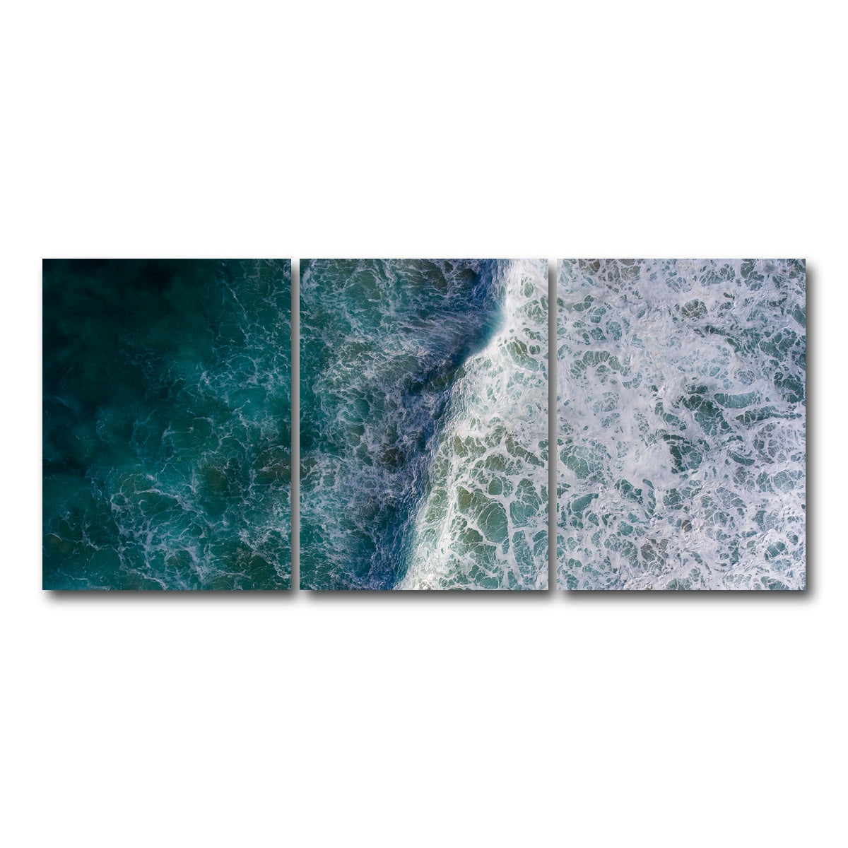 AUTO-MOCKUP WHITE | Blue Wave | 3 Piece | Gallery Wrap Canvas | group=18x24