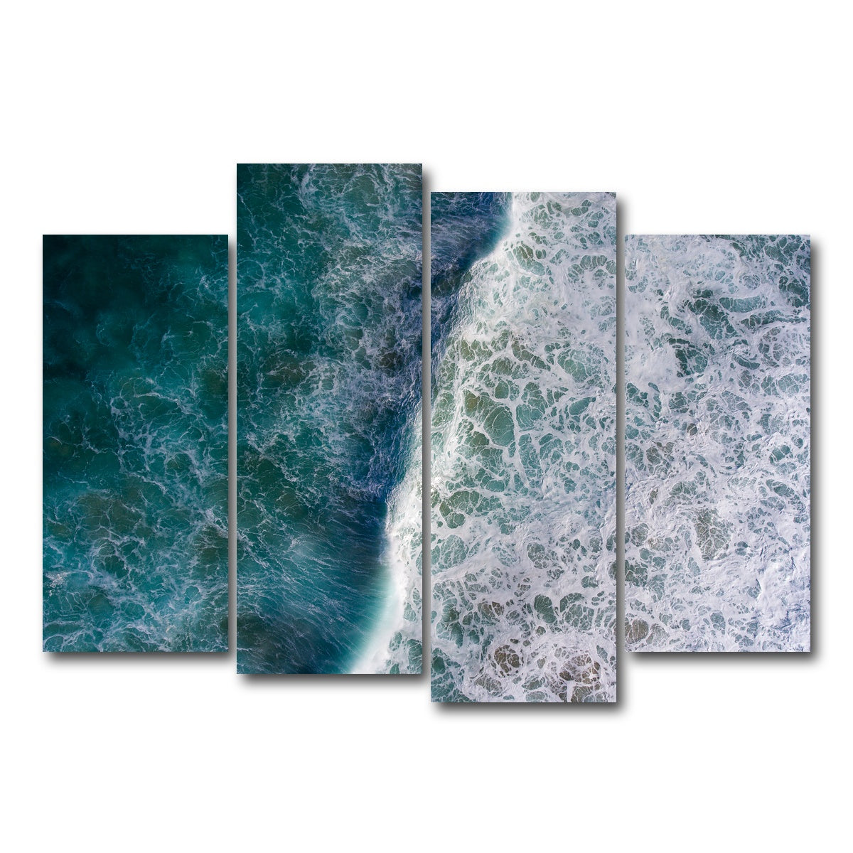 AUTO-MOCKUP WHITE | Blue Wave | 4 Piece | Gallery Wrap Canvas | group=4_normal