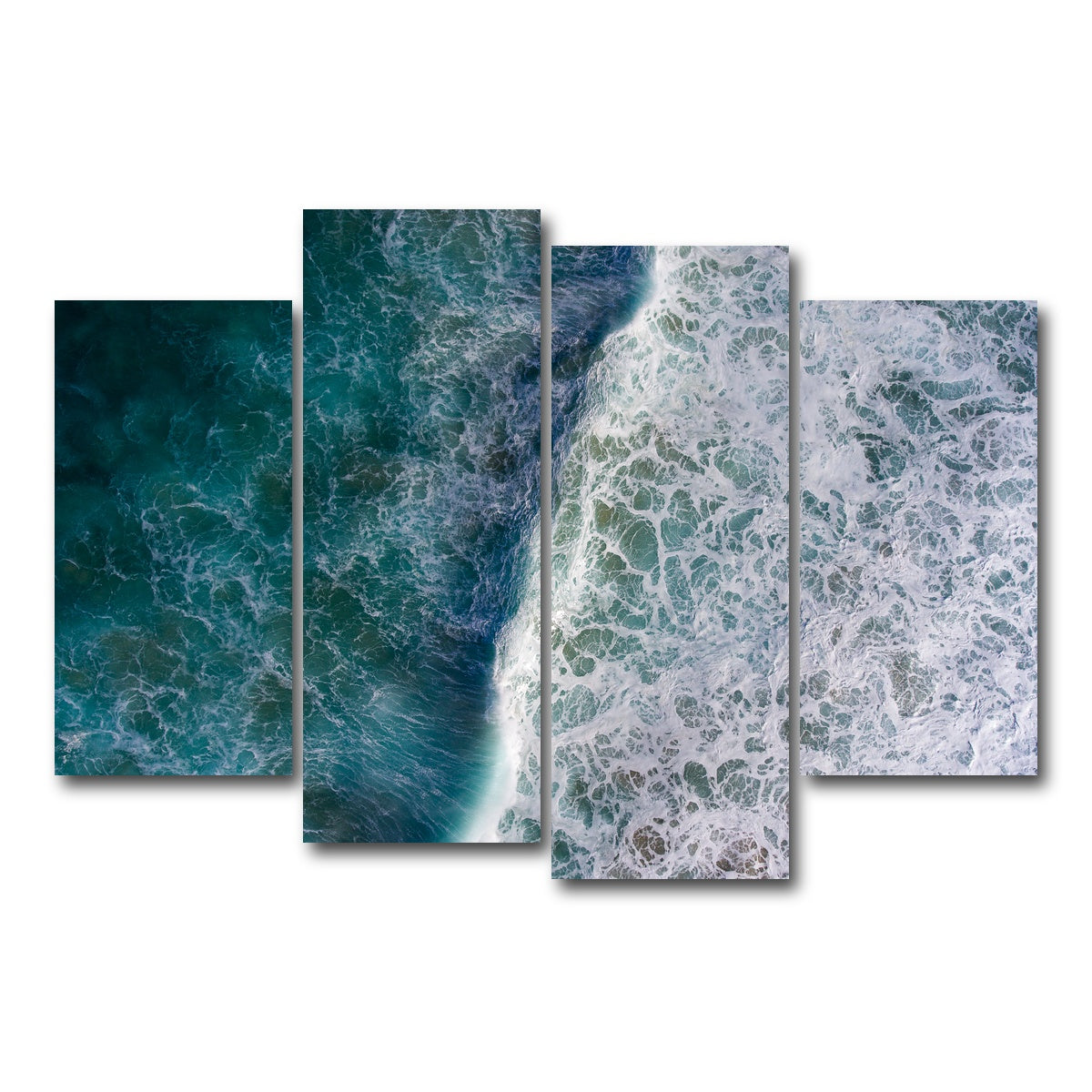 AUTO-MOCKUP WHITE | Blue Wave | 4 Piece | Gallery Wrap Canvas | group=4_short