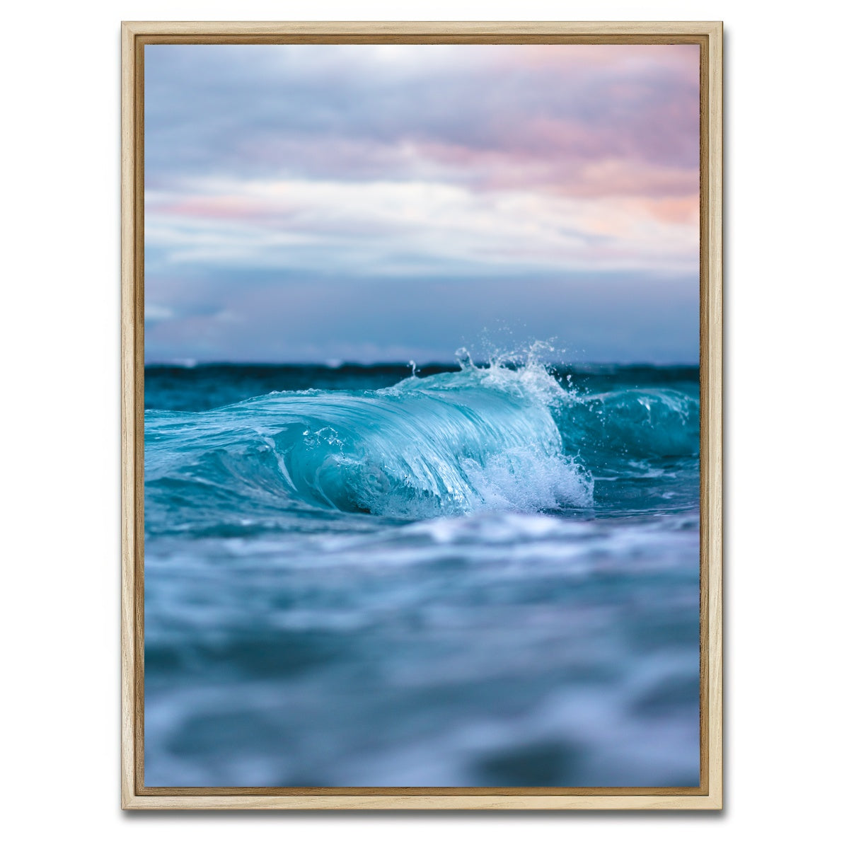 AUTO-MOCKUP WHITE | Blue Waves | 1 Piece | Natural Framed Canvas | group=3x4