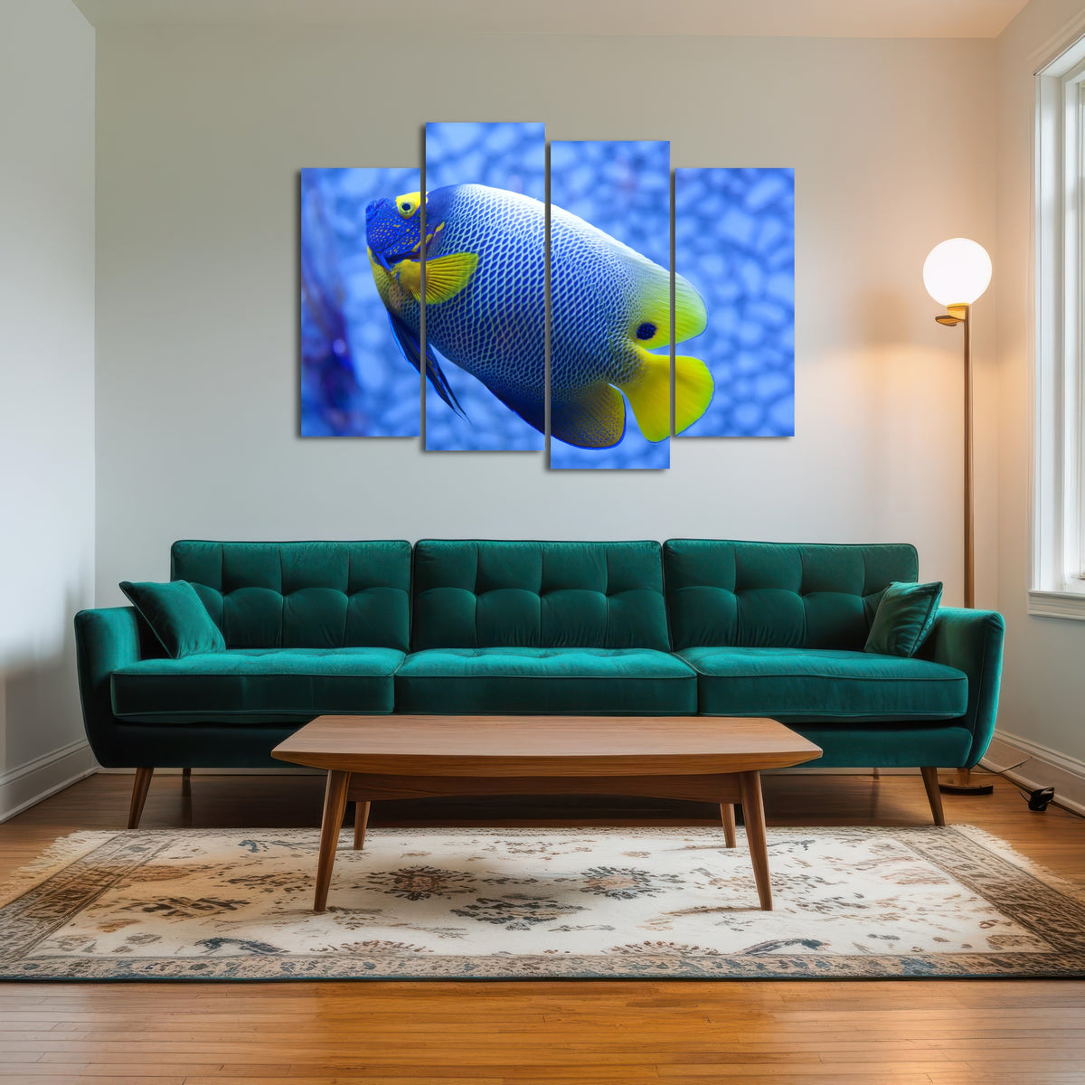 AUTO-MOCKUP ROOM | Blue and yellow tropical fish