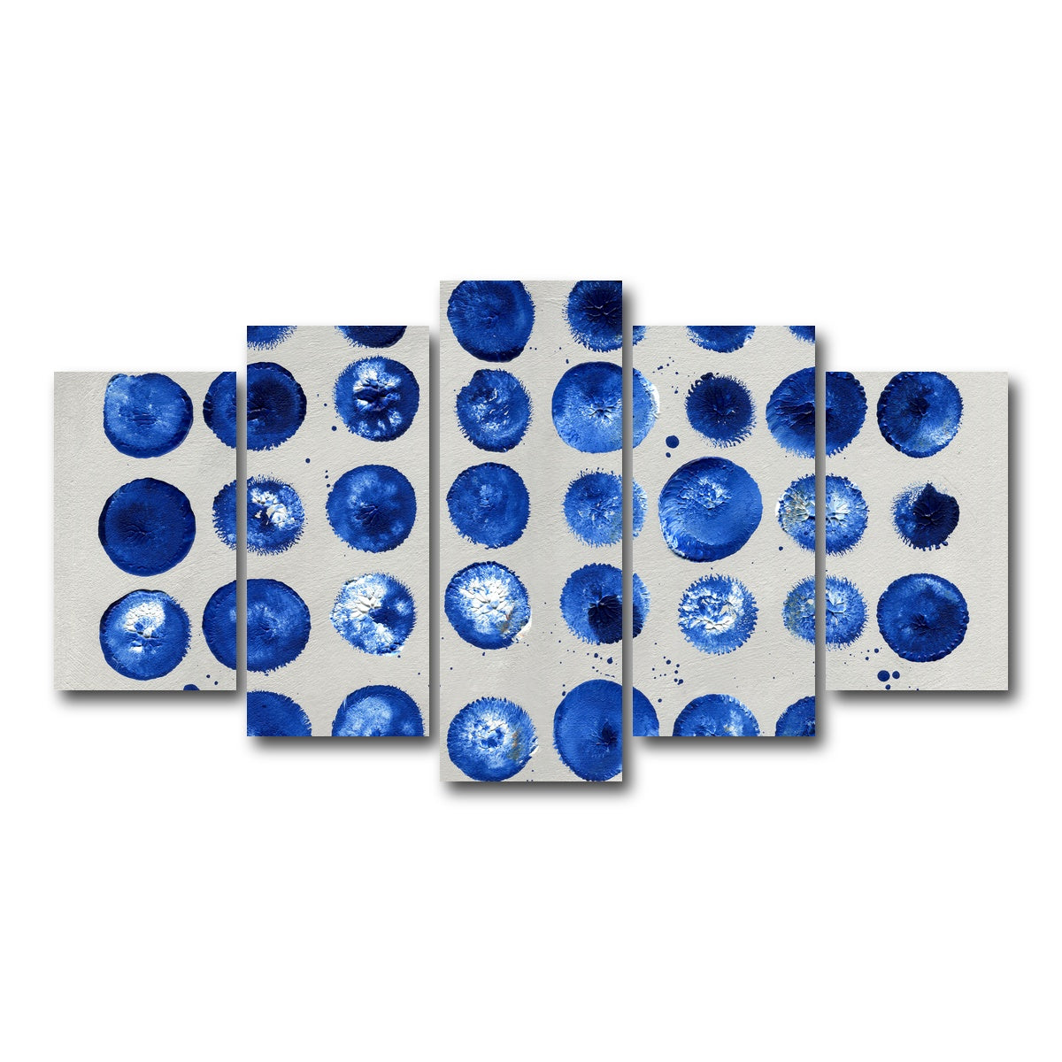 AUTO-MOCKUP WHITE | Blue circles | 5 Piece | Gallery Wrap Canvas | group=5_normal