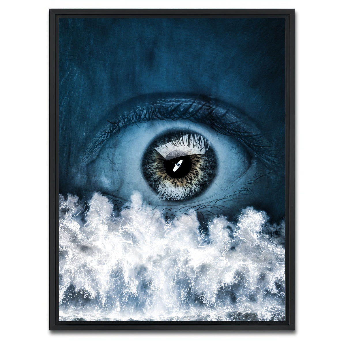 AUTO-MOCKUP WHITE | Blue eye | 1 Piece | Black Framed Canvas | group=3x4