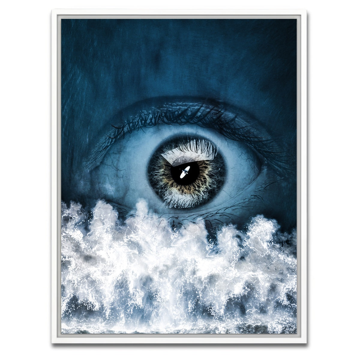 AUTO-MOCKUP WHITE | Blue eye | 1 Piece | White Framed Canvas | group=3x4