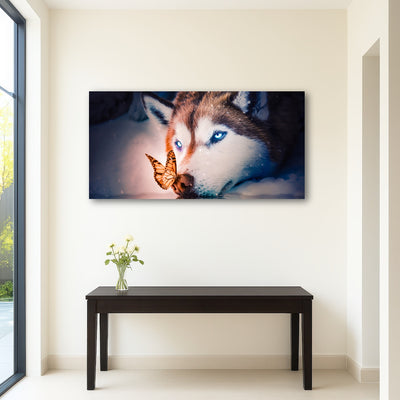 AUTO-MOCKUP ROOM | Blue eyes wolf