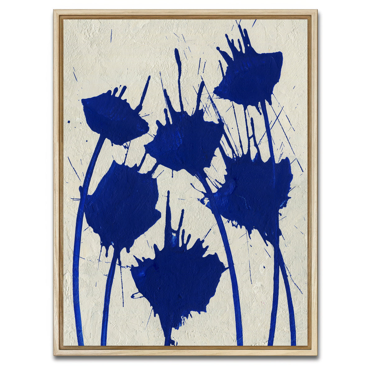 AUTO-MOCKUP WHITE | Blue flowers | 1 Piece | Natural Framed Canvas | group=3x4
