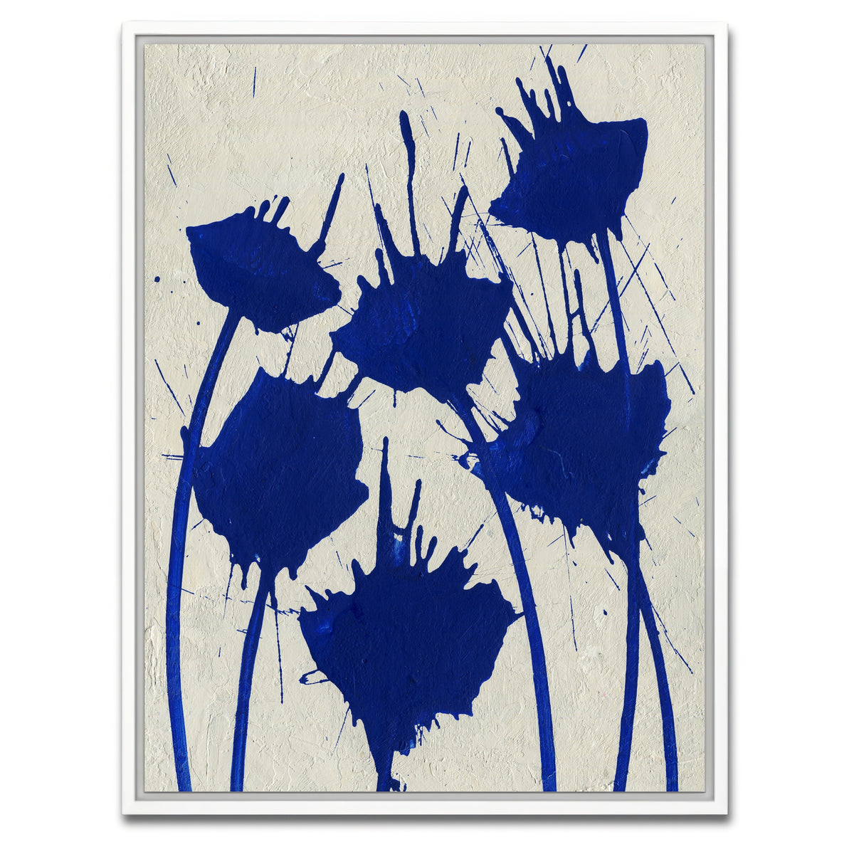 AUTO-MOCKUP WHITE | Blue flowers | 1 Piece | White Framed Canvas | group=3x4