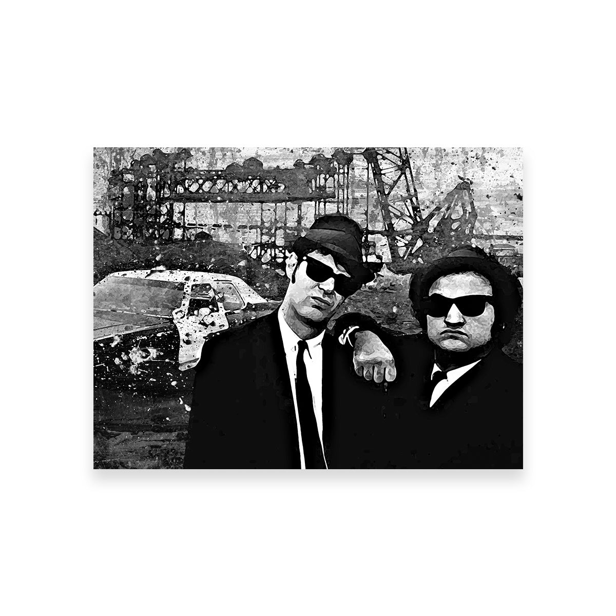 Blues Brothers Grayscale Wall Art