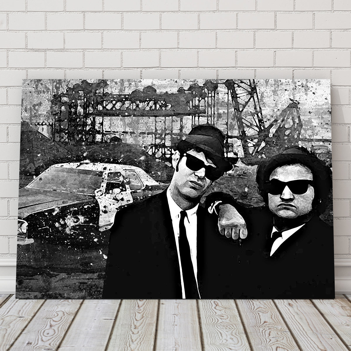 Blues Brothers Grayscale Wall Art