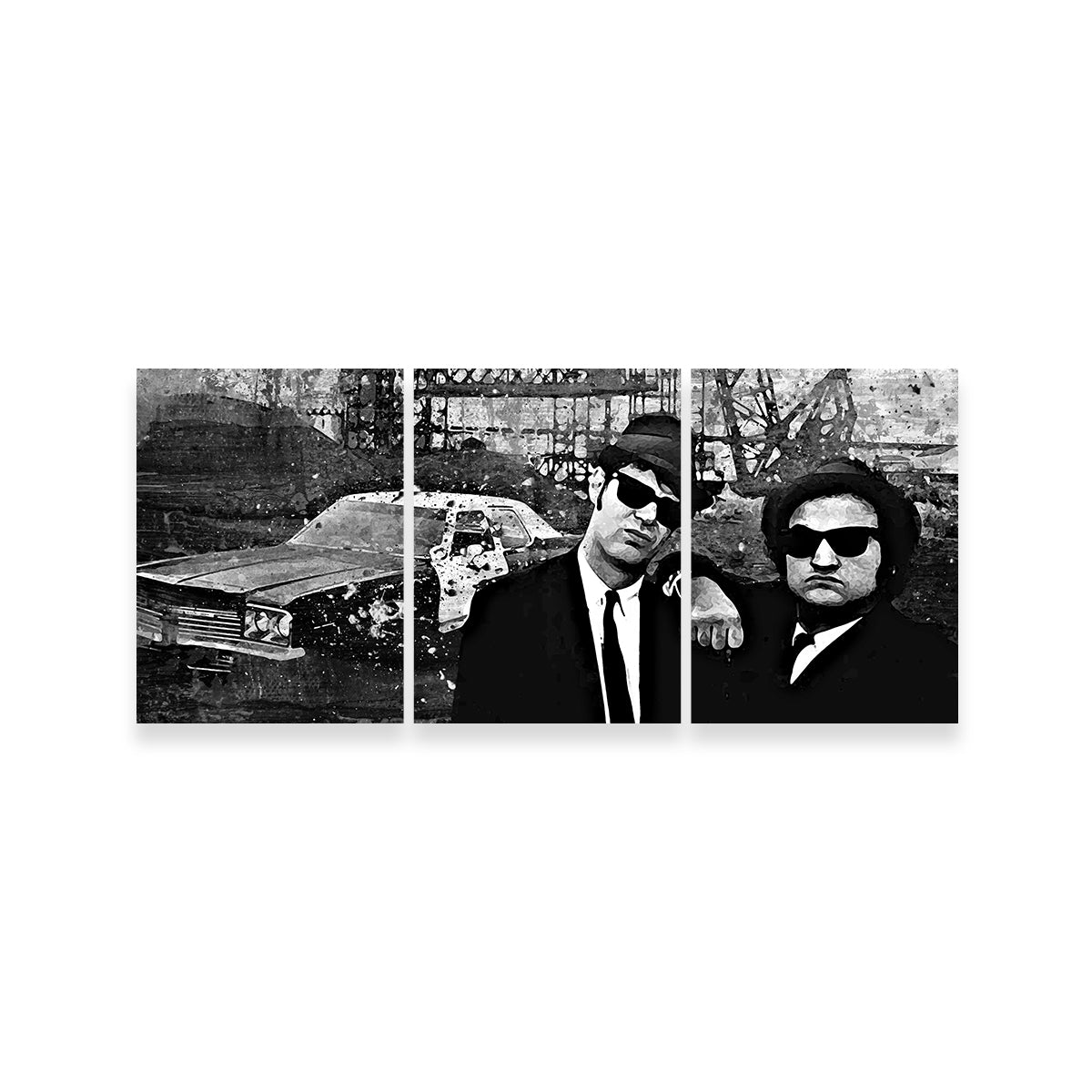 Blues Brothers Grayscale Wall Art