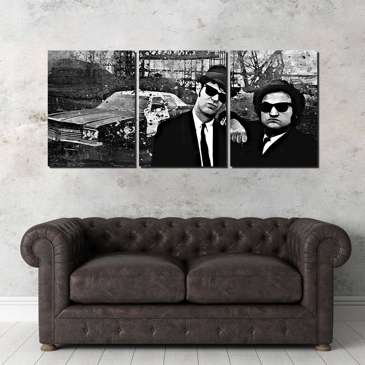 Blues Brothers Grayscale Wall Art