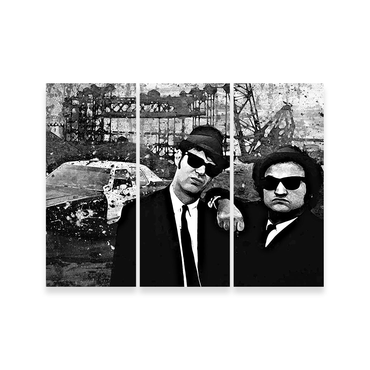 Blues Brothers Grayscale Wall Art