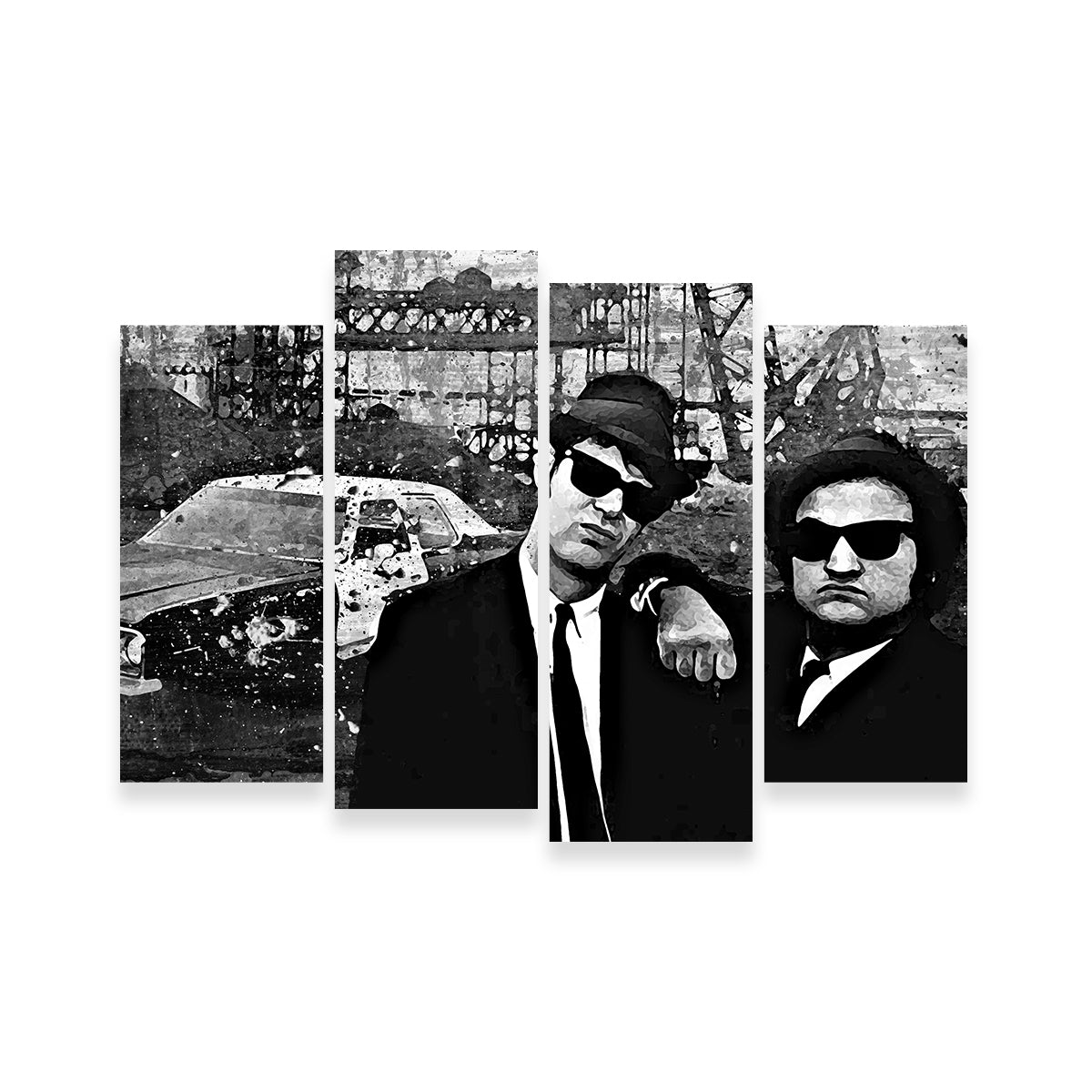 Blues Brothers Grayscale Wall Art