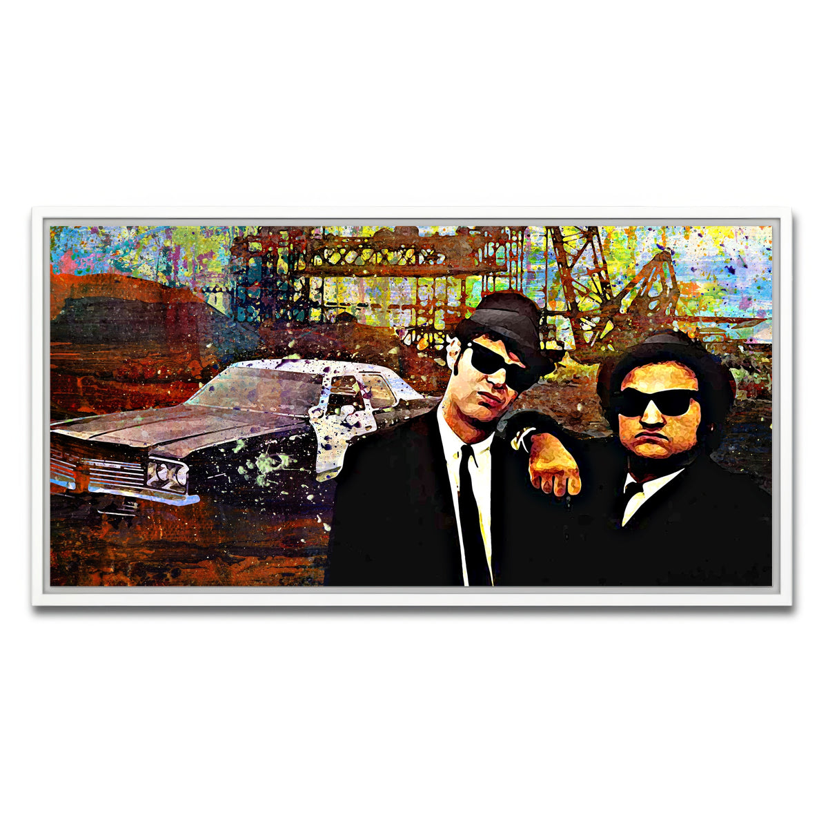 AUTO-MOCKUP WHITE | Blues Brothers | 1 Piece | White Framed Canvas | group=2x1