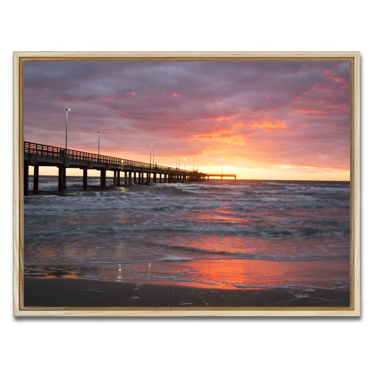 AUTO-MOCKUP WHITE | Bob Hall Pier Corpus Christi | 1 Piece | Natural Framed Canvas | group=4x3