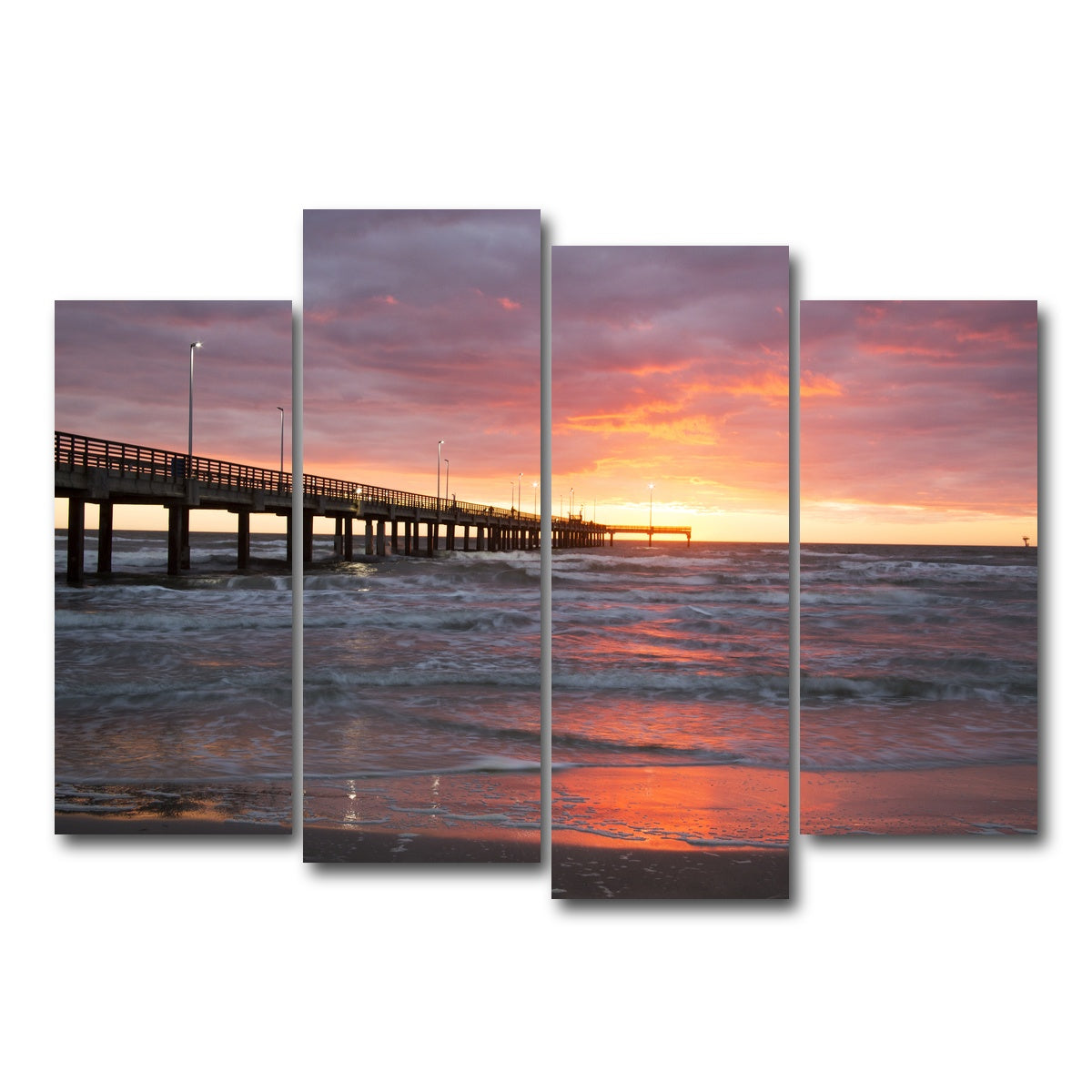 AUTO-MOCKUP WHITE | Bob Hall Pier Corpus Christi | 4 Piece | Gallery Wrap Canvas | group=4_normal