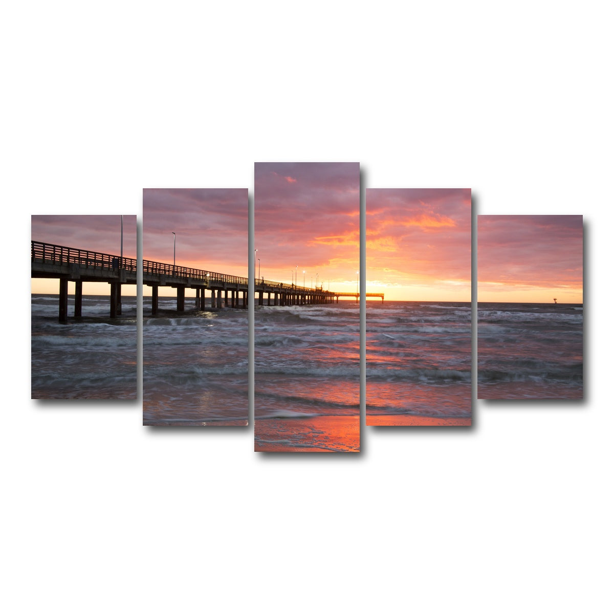 AUTO-MOCKUP WHITE | Bob Hall Pier Corpus Christi | 5 Piece | Gallery Wrap Canvas | group=5_normal
