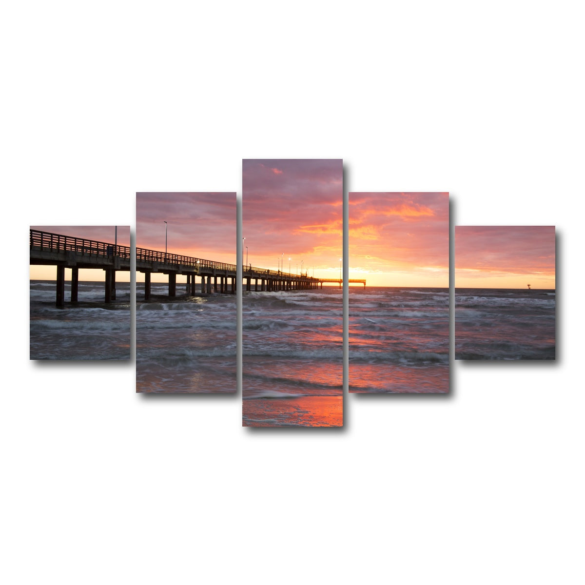 AUTO-MOCKUP WHITE | Bob Hall Pier Corpus Christi | 5 Piece | Gallery Wrap Canvas | group=5_short