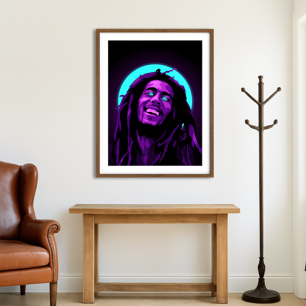 AUTO-MOCKUP ROOM | Bob Marley Halo Wall Art