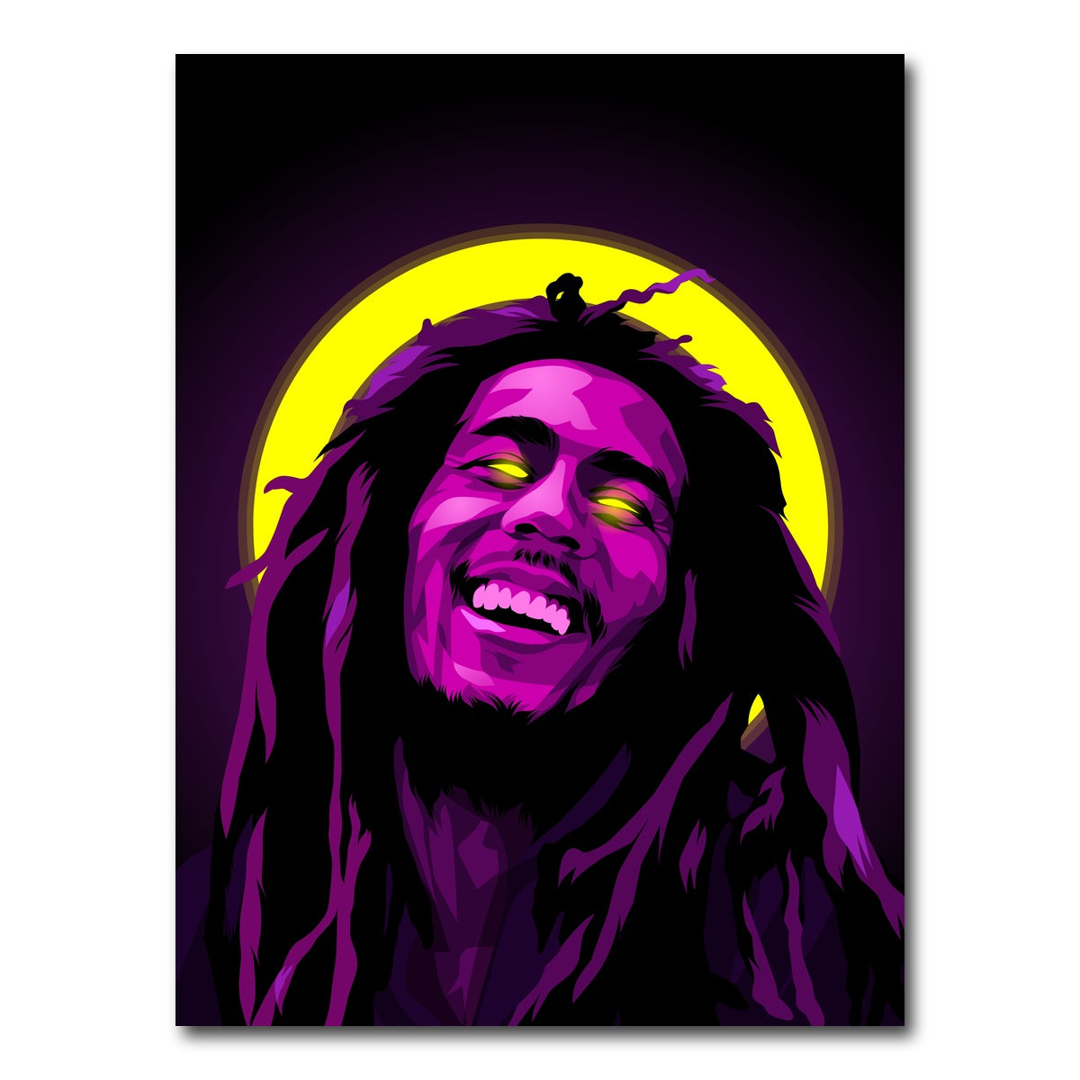 AUTO-MOCKUP WHITE | Bob Marley Purple | 1 Piece | Gallery Wrap Canvas | group=3x4