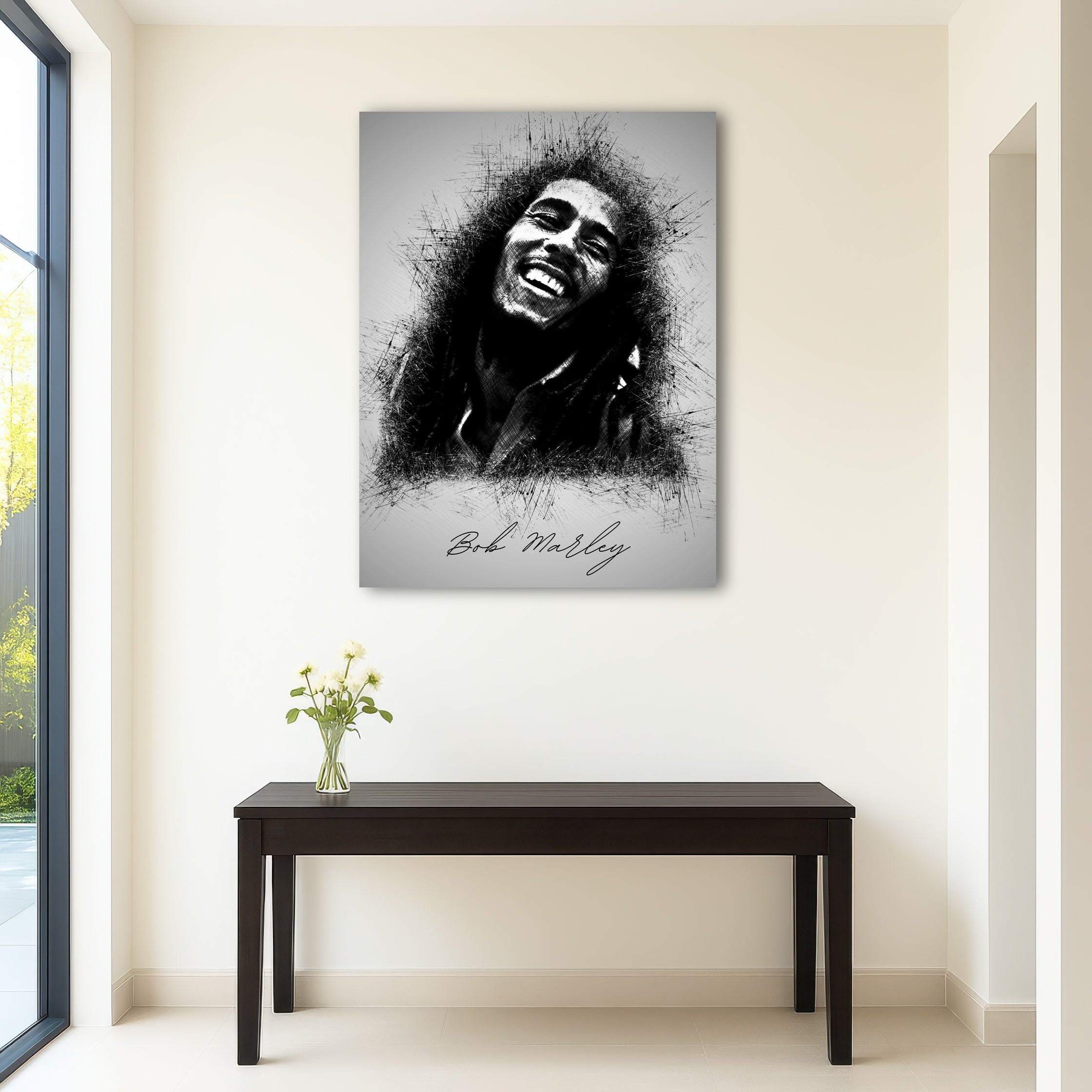Bob Marley Sketch Wall Art