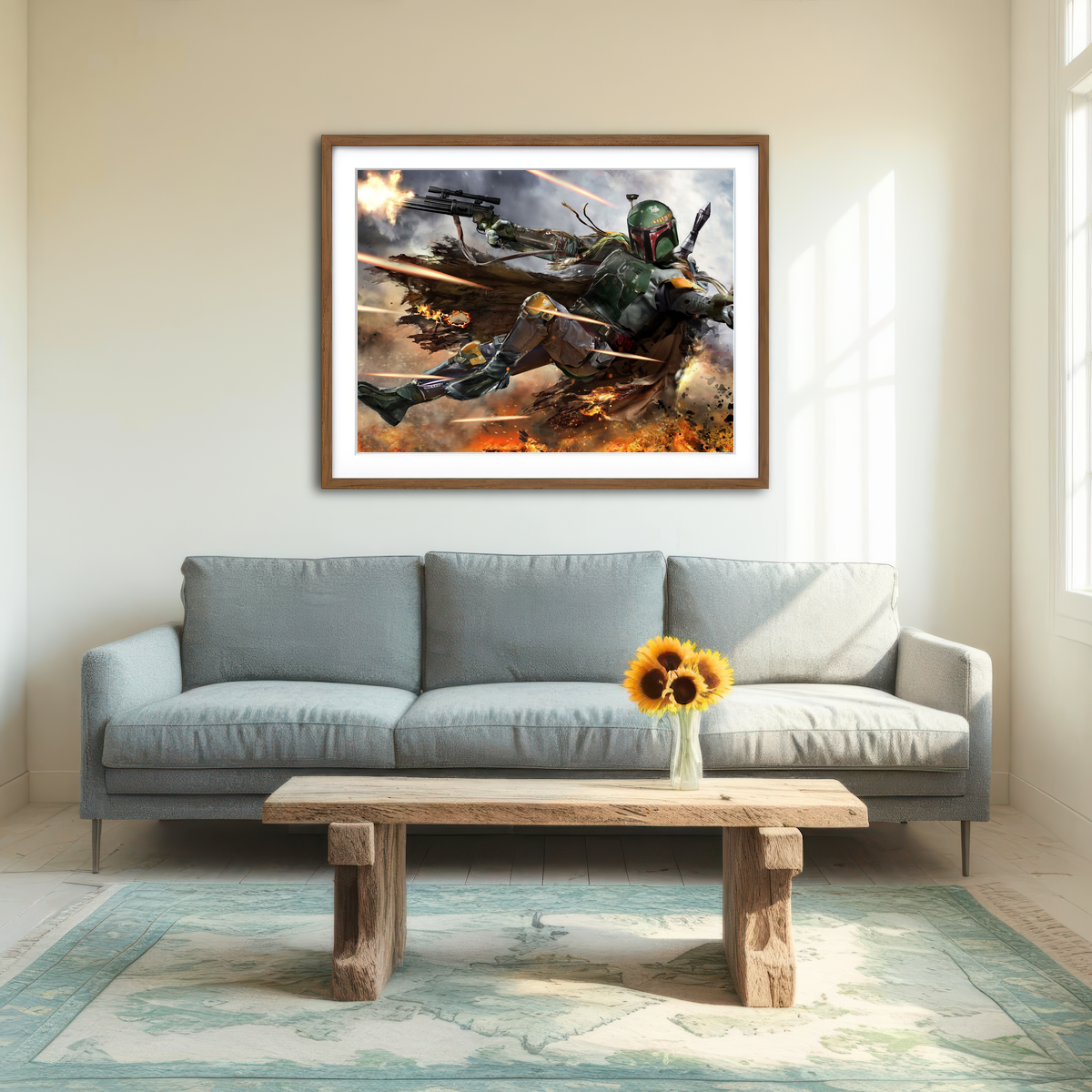 AUTO-MOCKUP ROOM | Boba Fett Wall Art