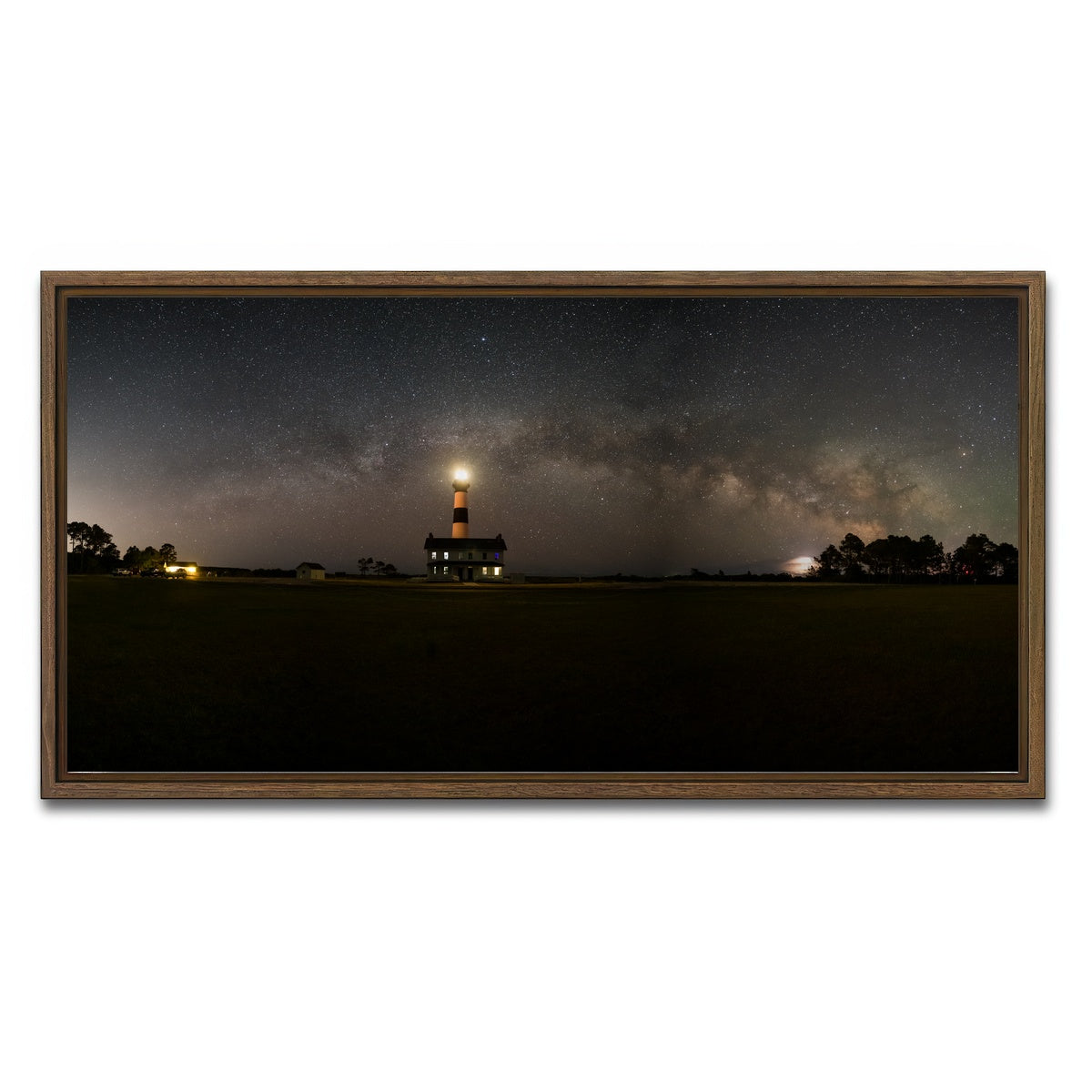 AUTO-MOCKUP WHITE | Bodie Lighthouse | 1 Piece | Walnut Framed Canvas | group=2x1