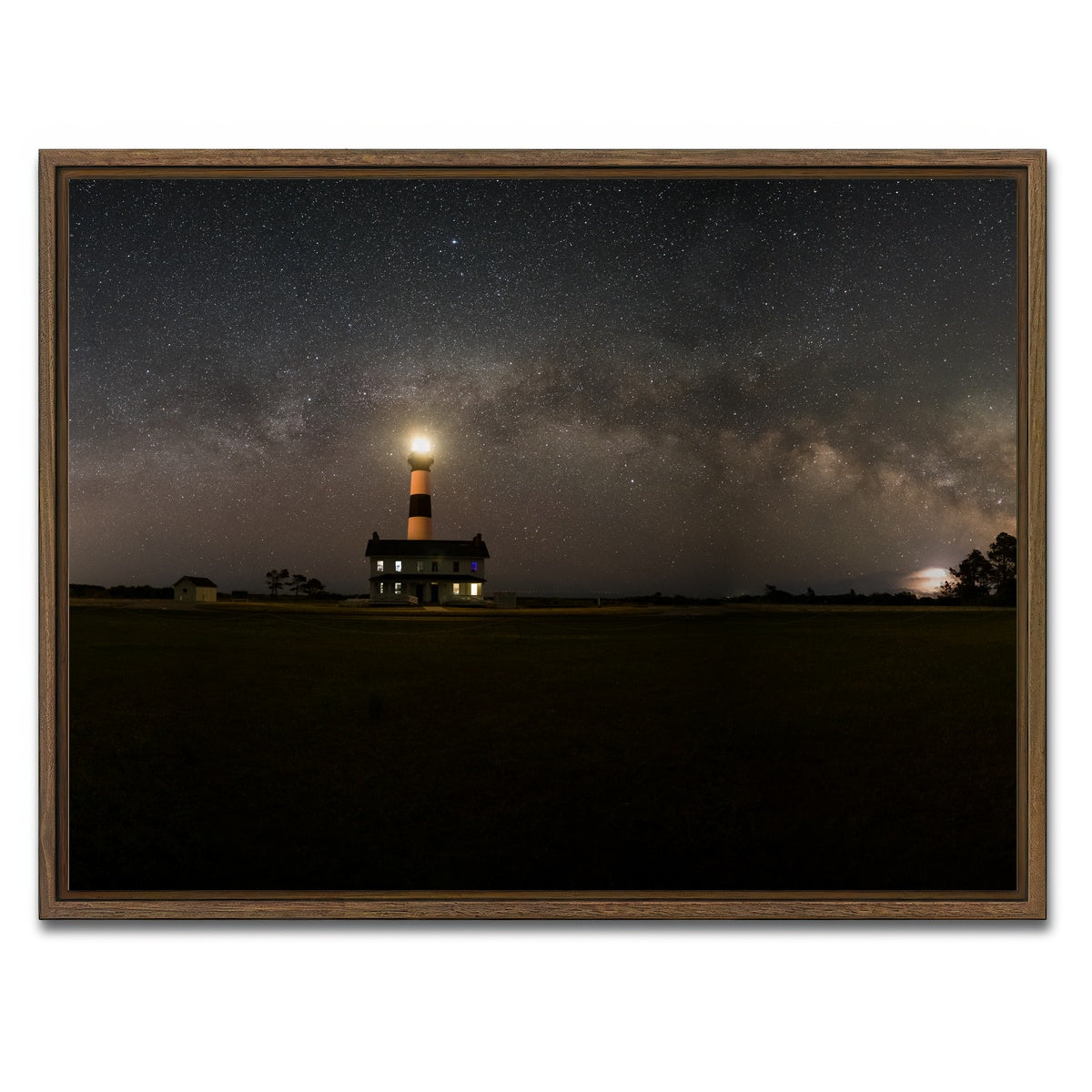 AUTO-MOCKUP WHITE | Bodie Lighthouse | 1 Piece | Walnut Framed Canvas | group=4x3