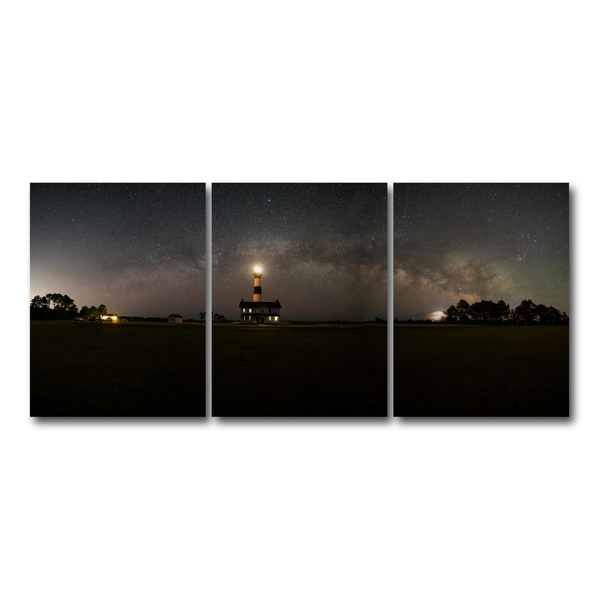 AUTO-MOCKUP WHITE | Bodie Lighthouse | 3 Piece | Gallery Wrap Canvas | group=18x24