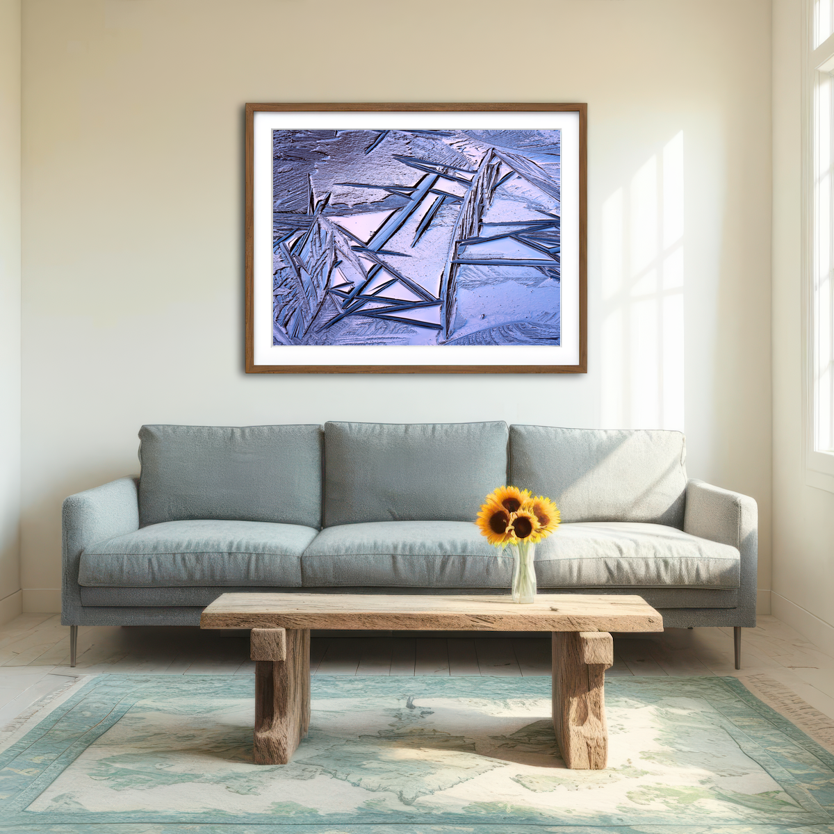 AUTO-MOCKUP ROOM | Bog Ice Morning Reflection Wall Art