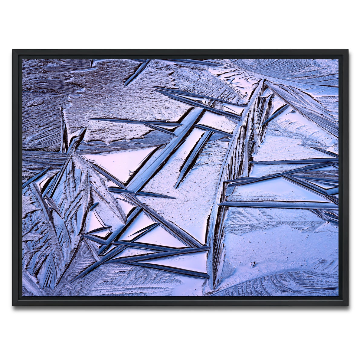 AUTO-MOCKUP WHITE | Bog Ice Morning Reflection | 1 Piece | Black Framed Canvas | group=4x3