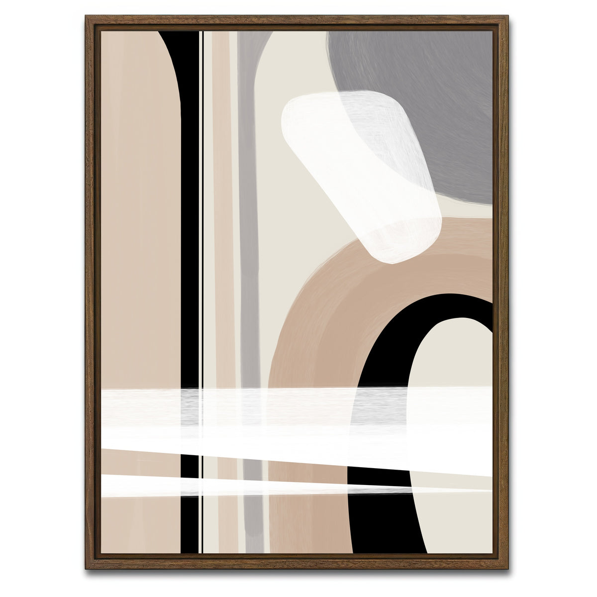 AUTO-MOCKUP WHITE | Boho Style no. 4 - Differences | 1 Piece | Walnut Framed Canvas | group=3x4