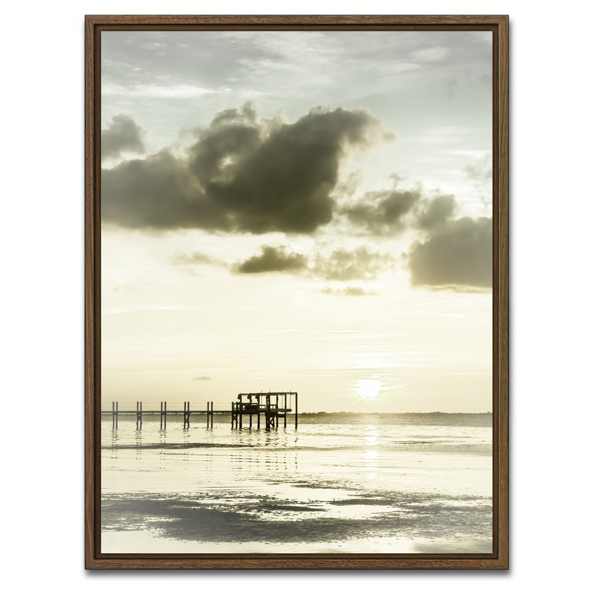 AUTO-MOCKUP WHITE | Bokeelia Sunset | 1 Piece | Walnut Framed Canvas | group=3x4