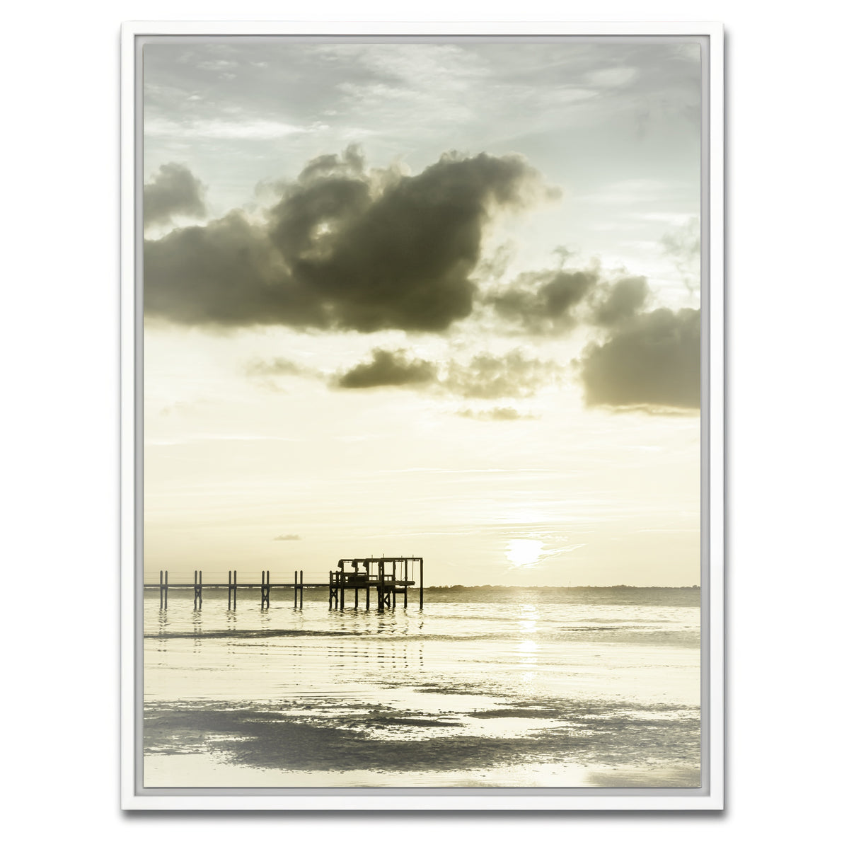 AUTO-MOCKUP WHITE | Bokeelia Sunset | 1 Piece | White Framed Canvas | group=3x4