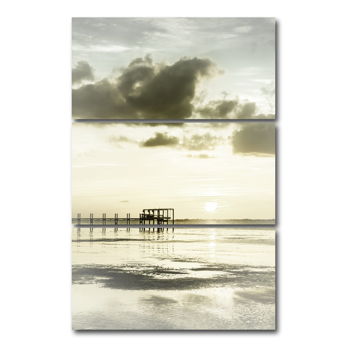 AUTO-MOCKUP WHITE | Bokeelia Sunset | 3 Piece | Gallery Wrap Canvas | group=12x24_stacked