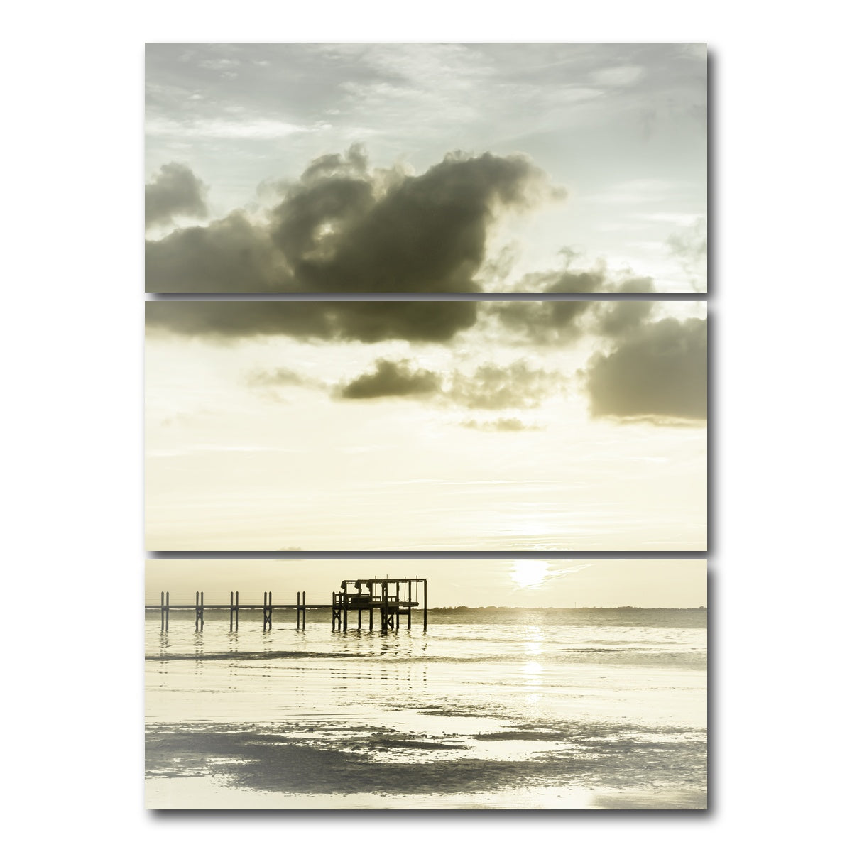 AUTO-MOCKUP WHITE | Bokeelia Sunset | 3 Piece | Gallery Wrap Canvas | group=8x18_stacked