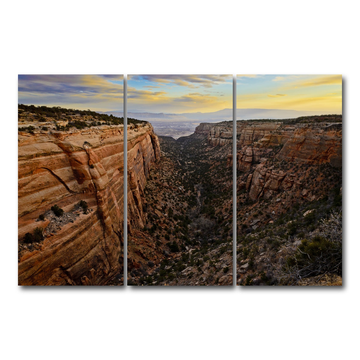 AUTO-MOCKUP WHITE | Book Cliffs | 3 Piece | Gallery Wrap Canvas | group=12x24