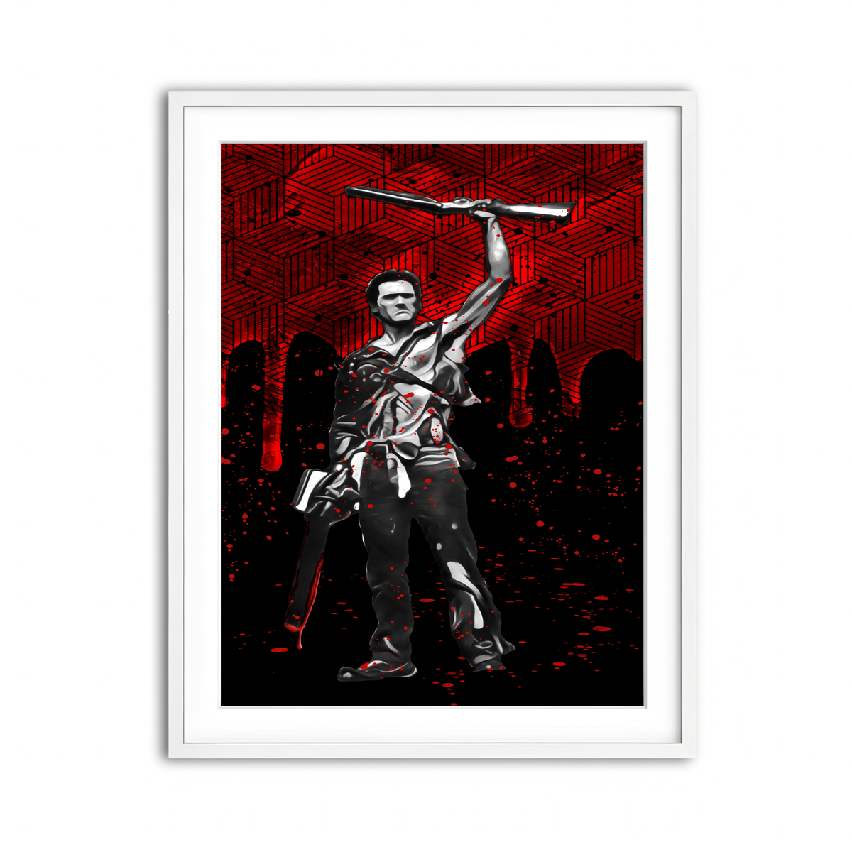 Framed Print 3x4 White