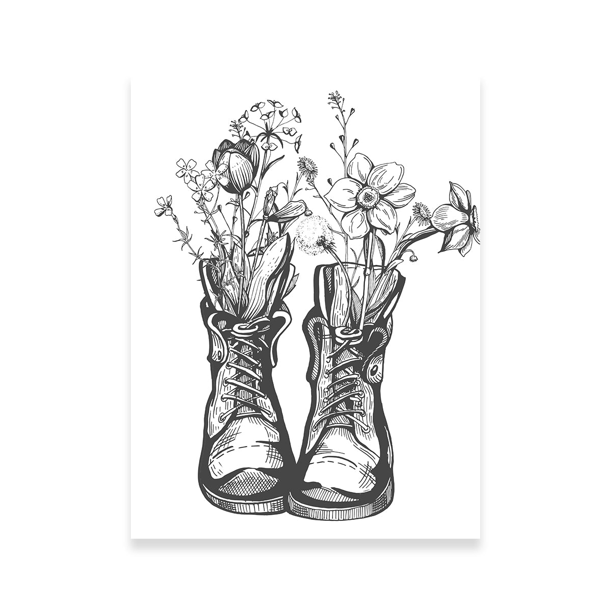 Boots & Wild Flowers Wall Art