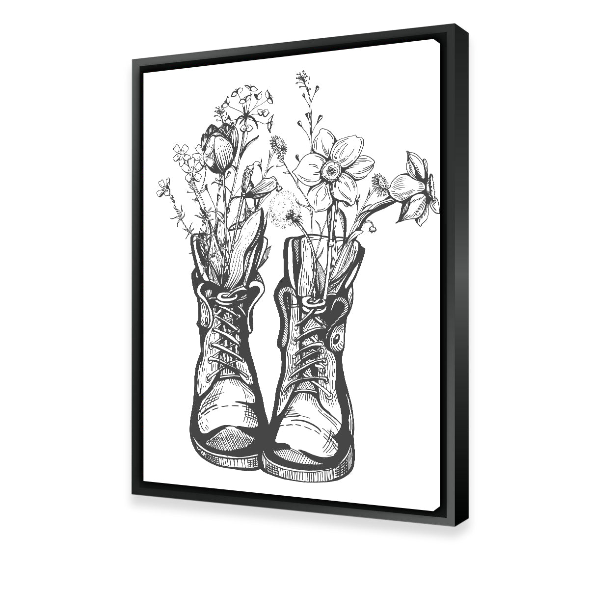 Boots & Wild Flowers Wall Art